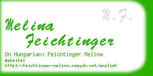 melina feichtinger business card